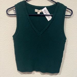 PACSUN LA HEARTS dark green lined sweater vest.